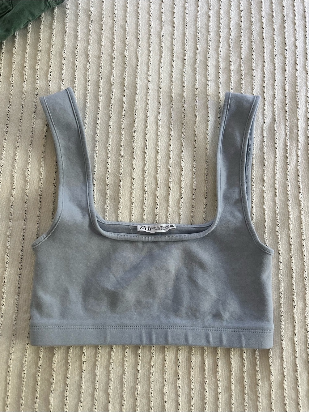 Zara Baby Blue Square Neck Bralette/crop top